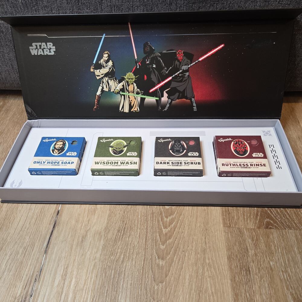 Dr Squatch Star Wars Collection | 4 Soap Bar Collector Box Complete Set NIB